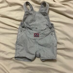 OshKosh B'gosh Gray Striped Overalls